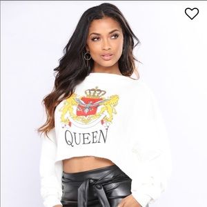 1X White Crop top from FASHION NOVA